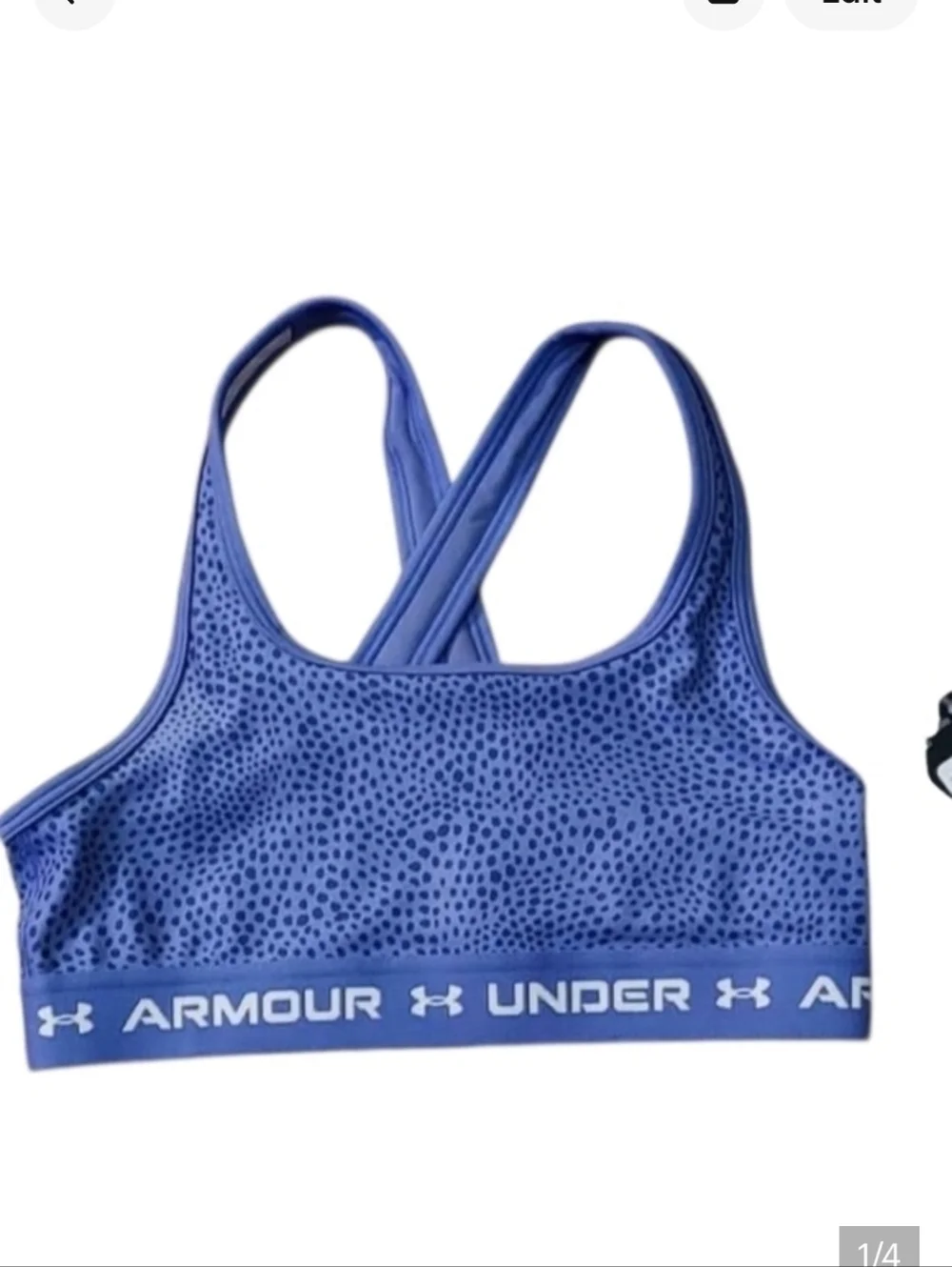 NWT Girls Under Armour Baja Blue Sports Bra ~YMD